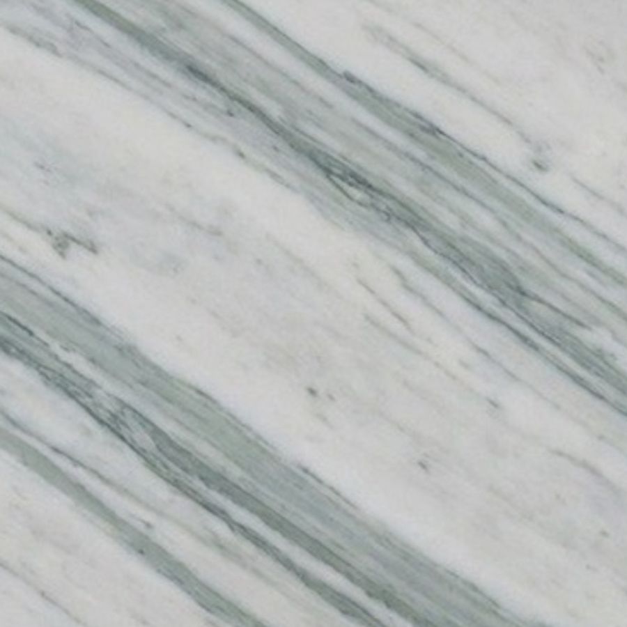 Bianco Venato marble — bold sweeping grey veins on white